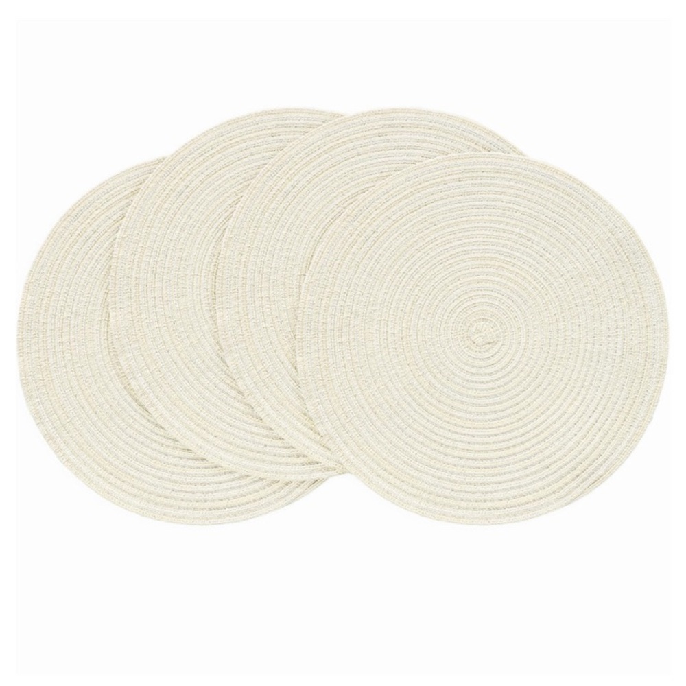 Set of 4 Cream Woven Placemats